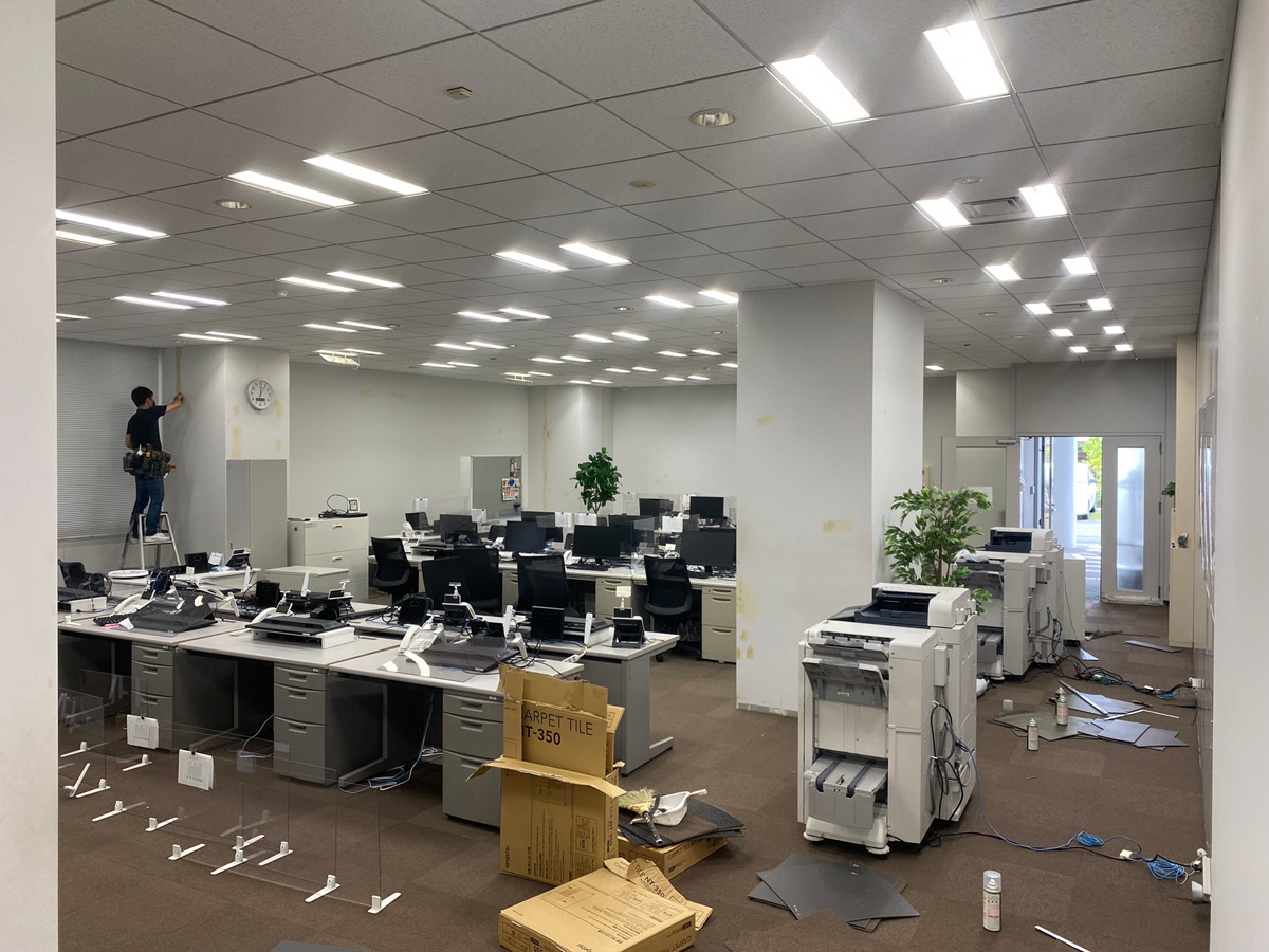 東京都内 OAフロア貼り替え 施工事例