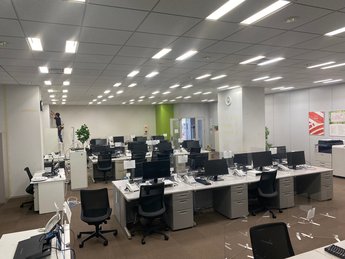 東京都内 OAフロア施工の様子