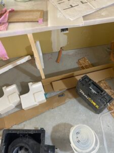 東京都品川区 駅ビル OAフロア工事 施工中