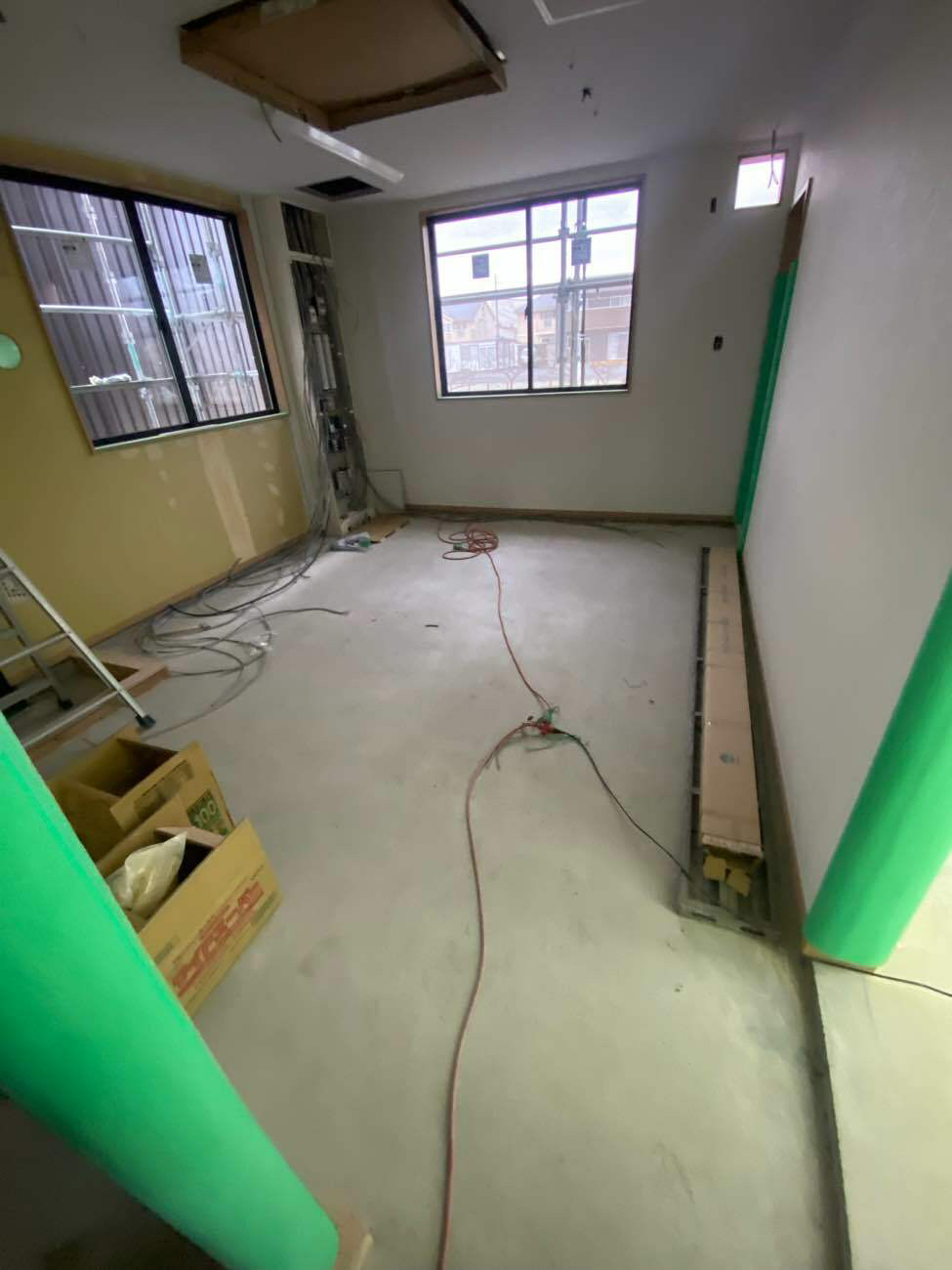 茨城県古河市 事務所新築工事 OAフロア施工前