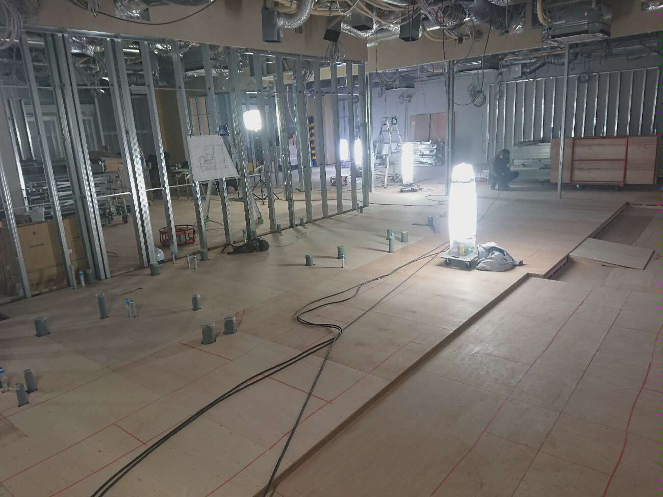 東京都江東区 保育園 OAフロア工事 施工後