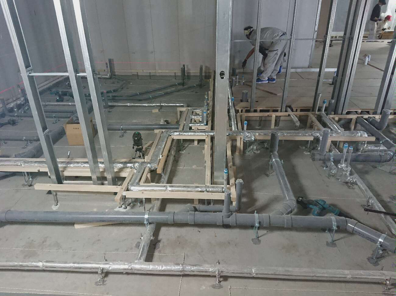 東京都江東区 保育園 OAフロア工事 施工中