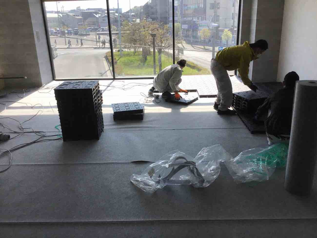 千葉県柏市 事務所 OAフロア工事 施工中