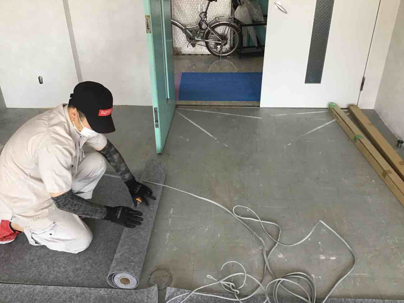 千葉県柏市 事務所 OAフロア工事 施工中